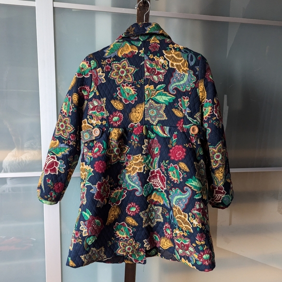 Women's Floral Quilted Puffer Jacket - Multicolor - Picture 5 of 11